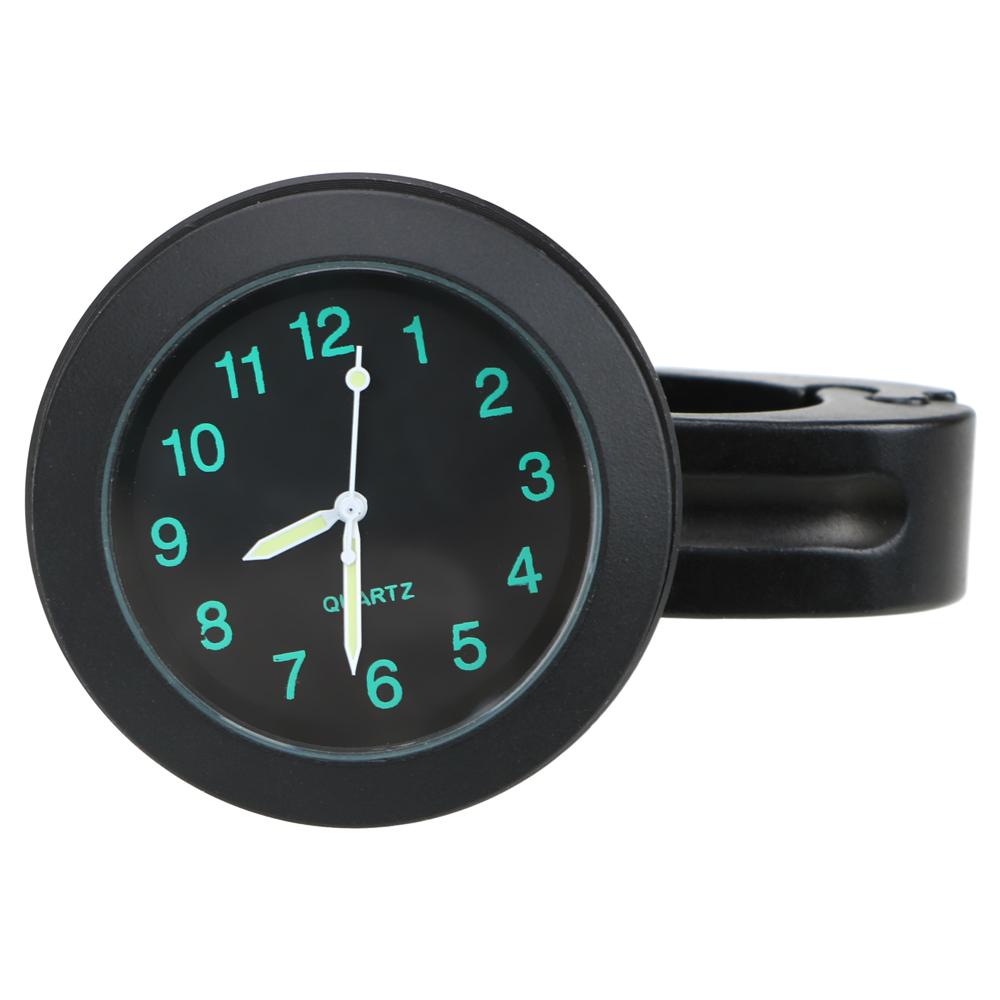 Montre de vélo en aluminium noir/argent étanche pour guidon de moto, horloge à quartz