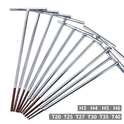 Chiave Esagonale Torx Chiave a L interna T20-T40 H3-H6 Chiave Esagonale a T 300/320mm Strumenti per Riparazione Manuale per Casa Auto Utensile a Mano