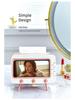 Retro-Style Multifunctional Tissue Box with Mobile Phone Holder and Storage