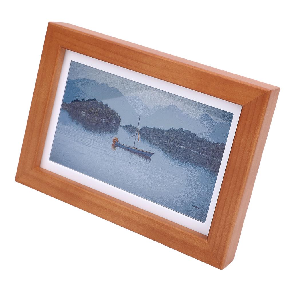 7.3 Inch E Paper Ink Display Photo Frame B Type E6 800x480 Full Color Wooden Electronic Picture Frame for Home