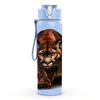 1PC Leopard Big Cat Portrait 750ml Color Plastic Sports Water Bottle Leakproof Flip Straw Lid Suitable for Sports Office Home Use