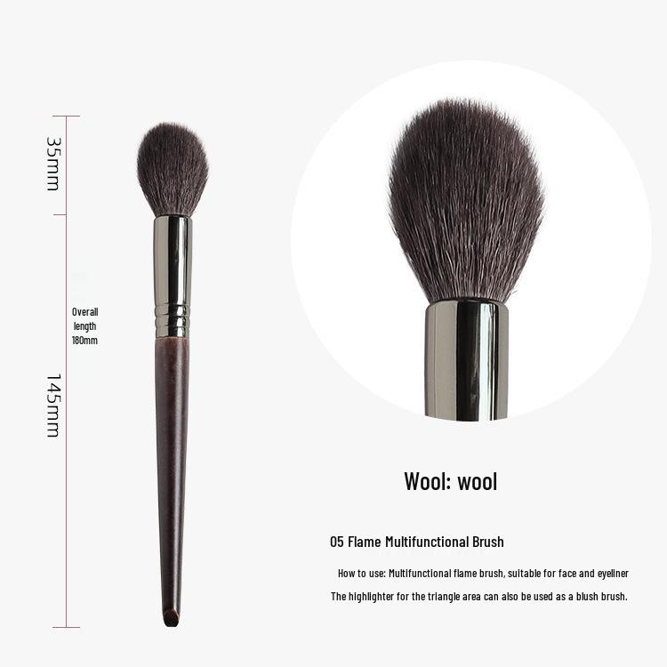 Wool Highlighting Makeup Brush Set - 24 Pieces: Includes MUF Series Concealer & Loose Powder Brushes