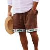 Men's Cotton And Linen Solid Color Lace-up Sweatpants Men's Shorts Casual Pants