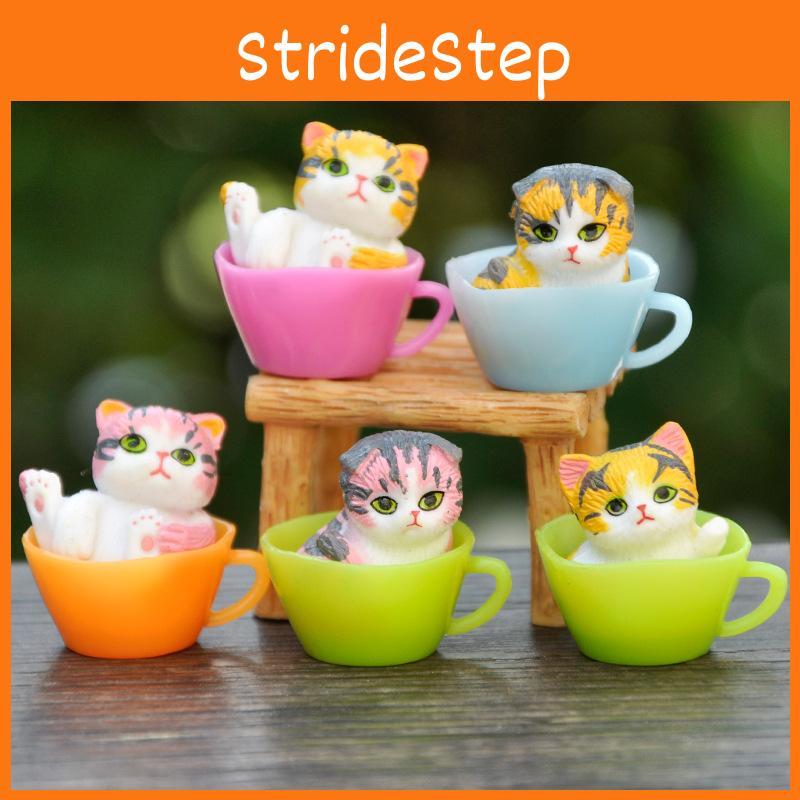 Adorable Cat Mug Pvc Figurine Blind Box Toy Fun Home Office Decoration For Teens