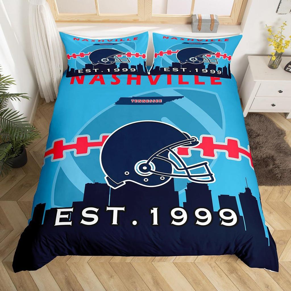 Rugby Three-Piece Quilt Cover 3D Digital Printing Bedding Set Four Seasons Bed Cover