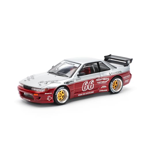 POP RACE 1/64 Pandem Silvia S13 - Moontech Red Fertigmodell PR640258