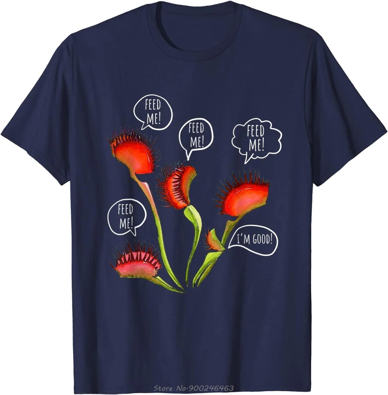 Funny Carnivorous Plants Tshirt Anime Graphic T Shirt Unisex Clothing Tees Oneck Tops Cotton Streetwear Fashion Oversized Tshirt S