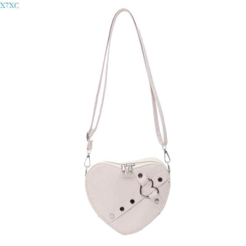 X7XC Small Rivet Crossbody Bag PU Leather Bags for Women Girl