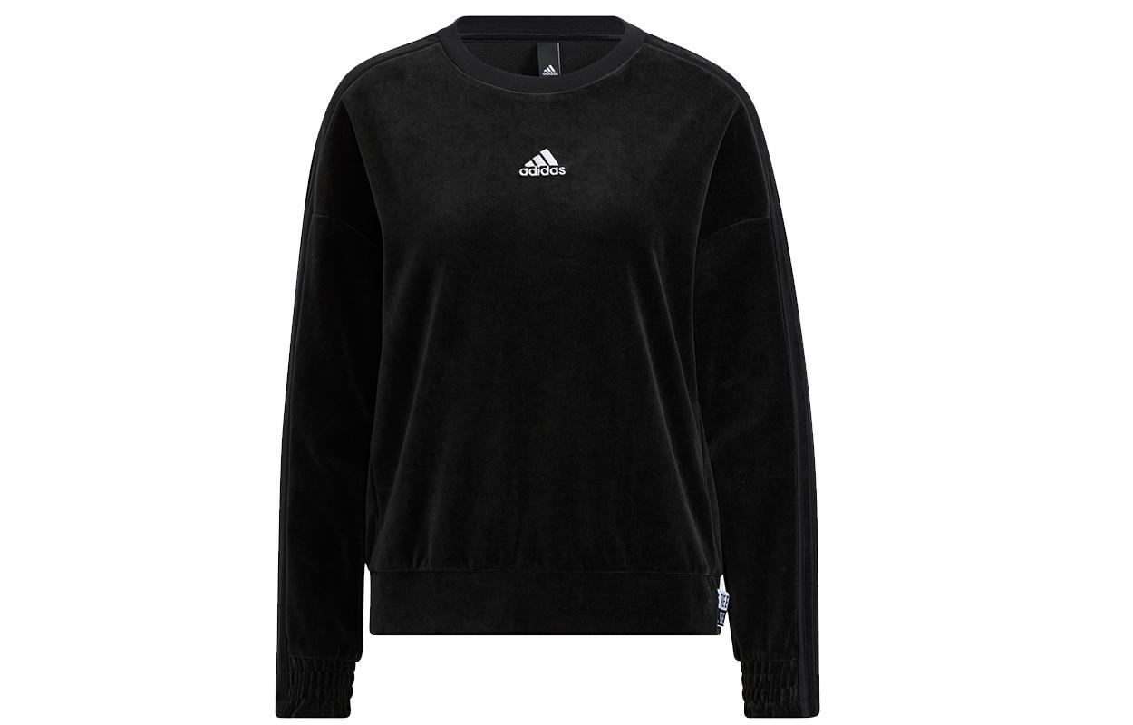 Adidas Sweatshirts Women s Black Crew Neck Moderate Regular HG1843 L