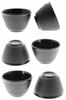 CAST IRON CUPS 6x CUPS CAST IRON TEA SET BLACK ENAMEL 100ML