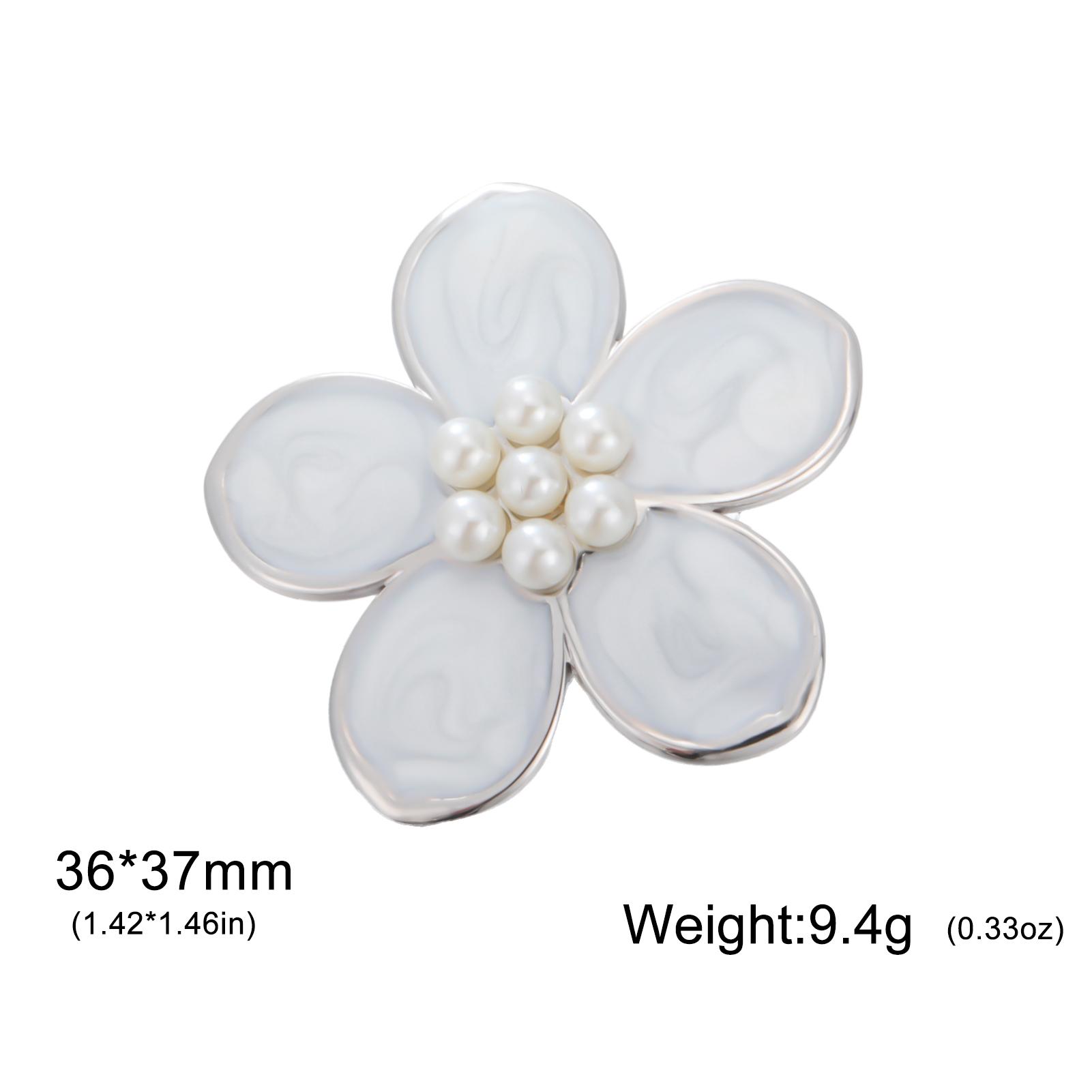 

Flower Women s Ring Stainless Steel Imitation Pearl Adjustable Rings Jewelry Party Anniversary Wedding Mother s Day Gifts Adjustable білий