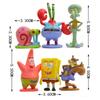 Spongebob Anime Figure Patrick Star Octopus Brother Handmade Model Cartoon Toys for Ornaments 6PCS/8PCS Set Cake Decoration