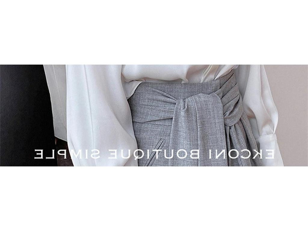 Women's High-End Satin Shirt with French Pointed Collar - Long Sleeve, Stylish Spring/Autumn Top