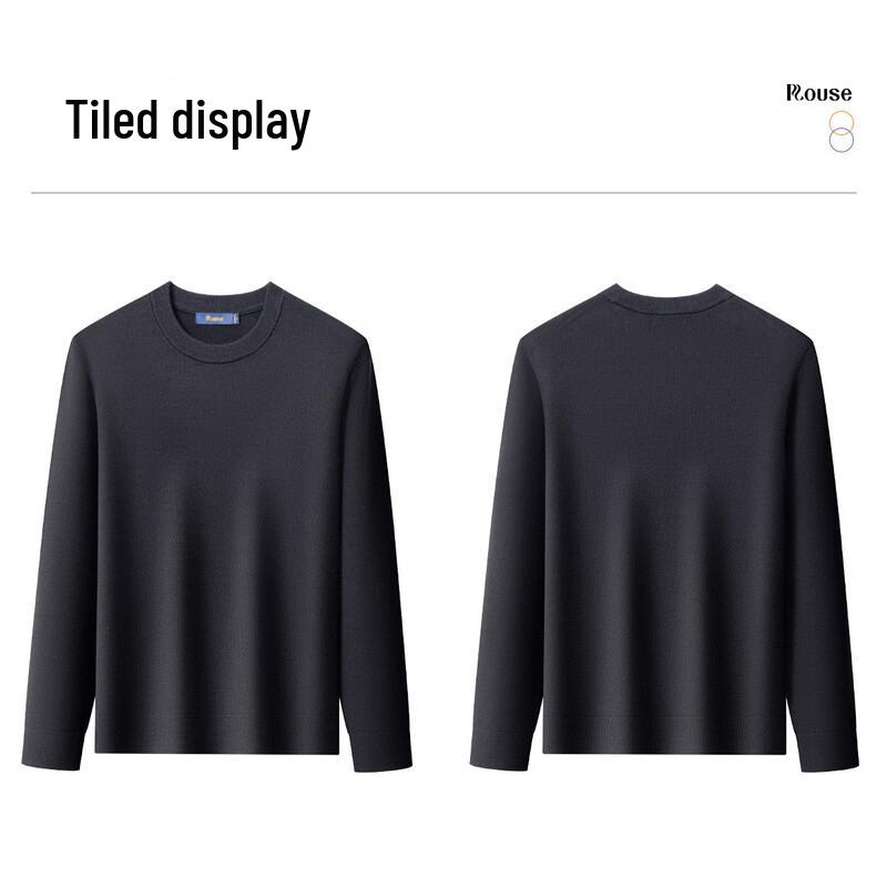 Luotz Men's Round Neck Thermal Knit Sweater