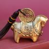 Cute Brass Horse Statue Vintage Style Lucky Horse Figurine Creative Lucky Ornament  Office Decor