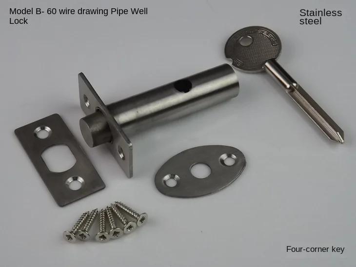 

Stainless steel Pipe lock Invisible Mortise door lock Fire door Escape Aisle Furniture hardware accessories