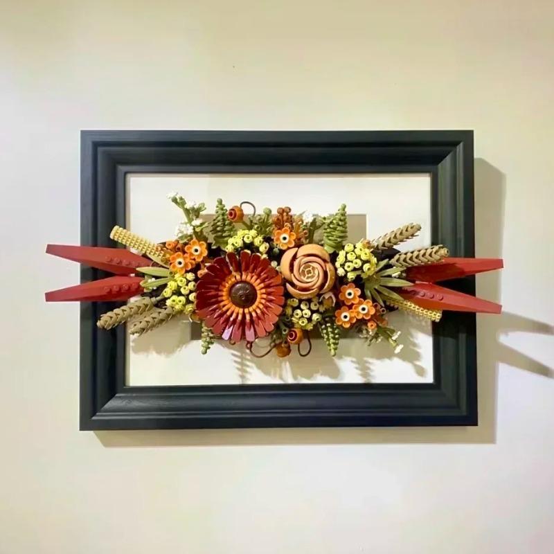 DIY Building Set for Adults, MOC Dried Flowers Bricks for Home Decor, Unique Botanical Collection Gift