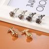 Twist Knot Cufflink Classic Shirt Cuff Buttons Alloy Men Grooms Cufflink Studs Luxury Charm Shirt Fashion Jewelry