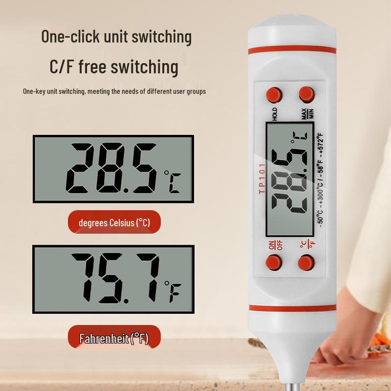 Digital Pen-Style Kitchen Thermometer for Milk, BBQ, Baking, and Food