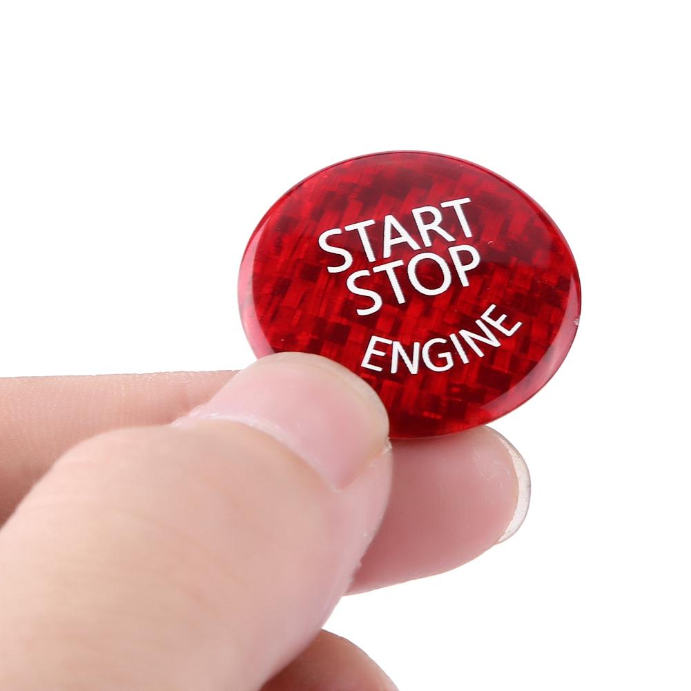 Carbon Fiber Engine Stop Switch Button Cover Sticker for BMW E Underpan Car