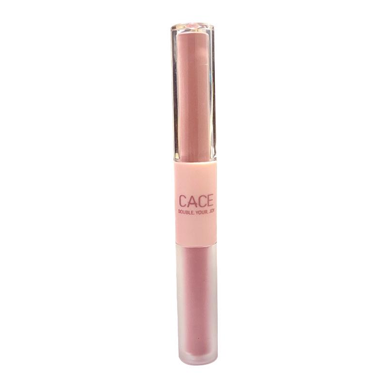 CACE Doppelseitiger Lipgloss: Matt-Samtig & Wässriger Glanz, Feuchtigkeitsspendend, Langhaftender Lippenstift.