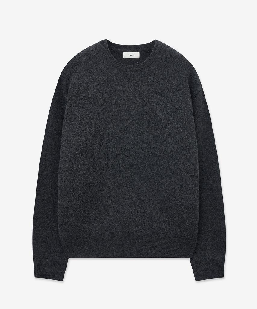 Tienjiti Wool Blended Round Neck Sweater (Dark Gray) Tnsw5F105Cg
