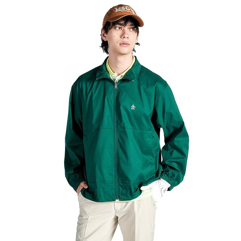 

[Munsingwear] jacket water repellent Light rain compatible stretch Windproof Full zip specification golf MG4FJK21M men s GR00(Green) LL