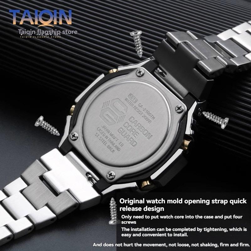GA2100 Pulseira de Caixa de Metal Para Casio G-SHOCK ga2100 GA2110 GA-B2100 Pulseira de Relógio de Aço Inoxidável Modificação Acessórios de Bisel Sólido