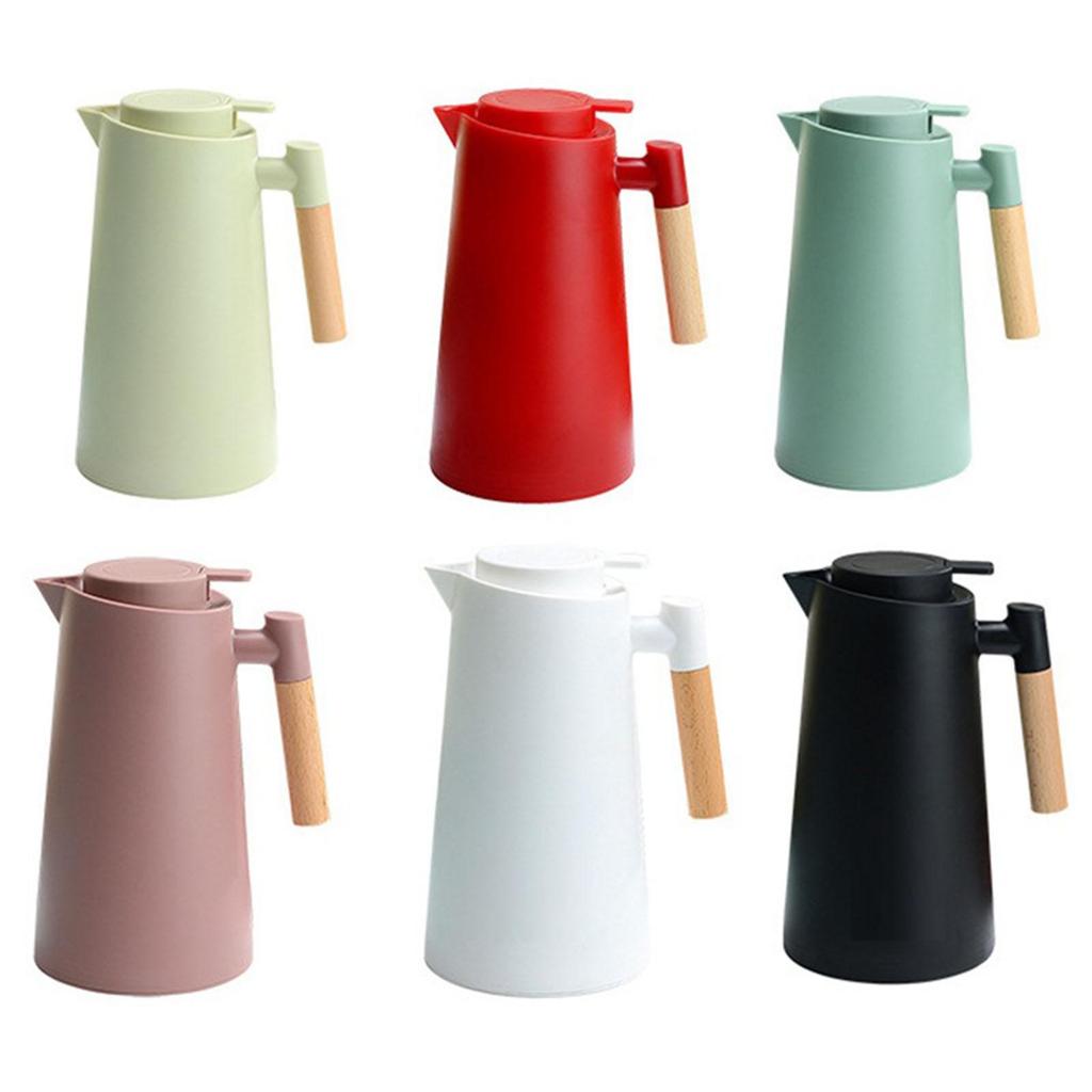 Vakuum 1000ml Holzgriff für Kaffeekaraffe Tee Heiß und Kalt Geschenke
