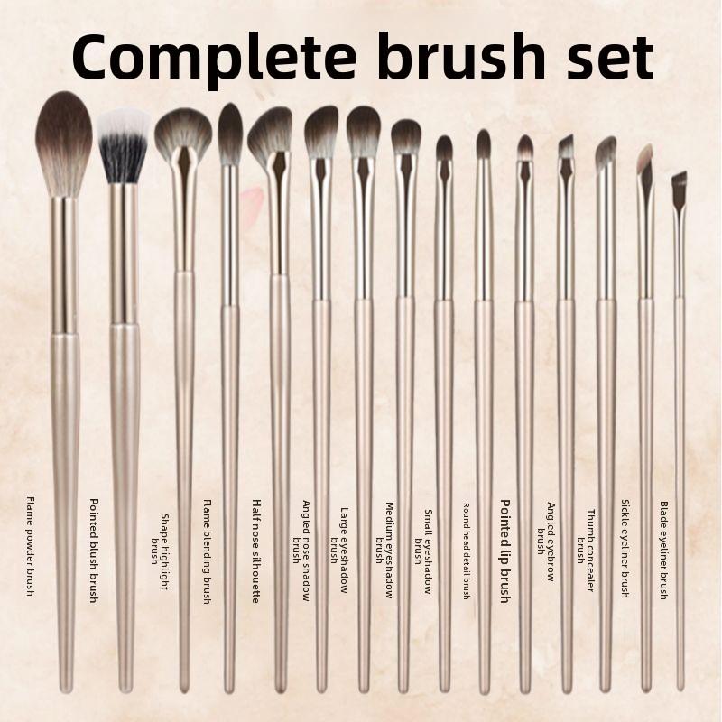 15-Piece Makeup Brush Set Loose Powder Brush Full Set Eyeshadow Brush Blush Beauty Tools Eyebrow Brush Blade Brush