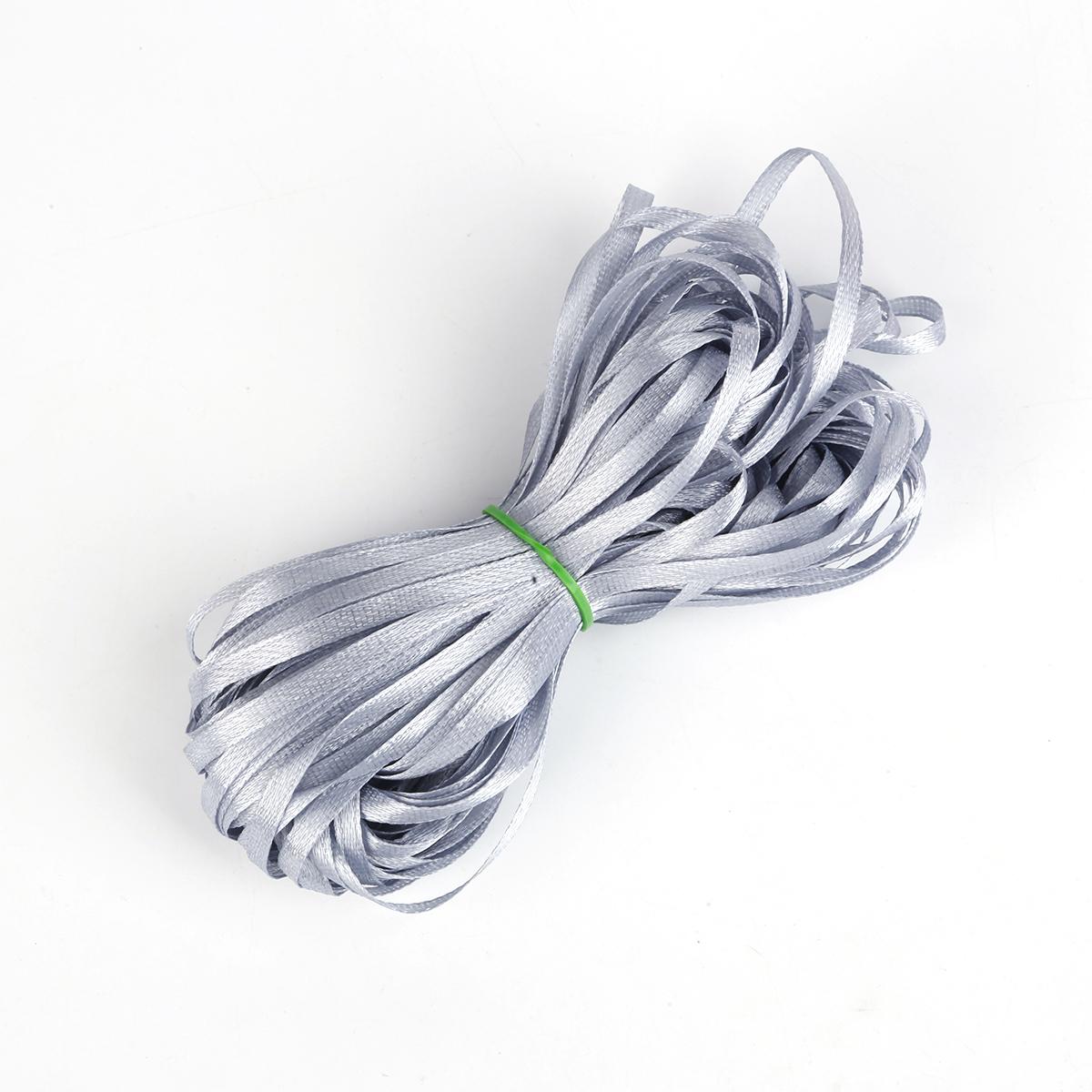 

25 ярдов атласные ленты для свадьбы, дня рождения, подарочная упаковка, рождественские принадлежности для Хэллоуина, фестиваля, ленты для рукоделия своими руками 3mm 25yards серый