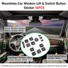 Moonlinks Inner Door Power Window Switch Button Cover Trim Sticker Replacement for Mercedes Benz