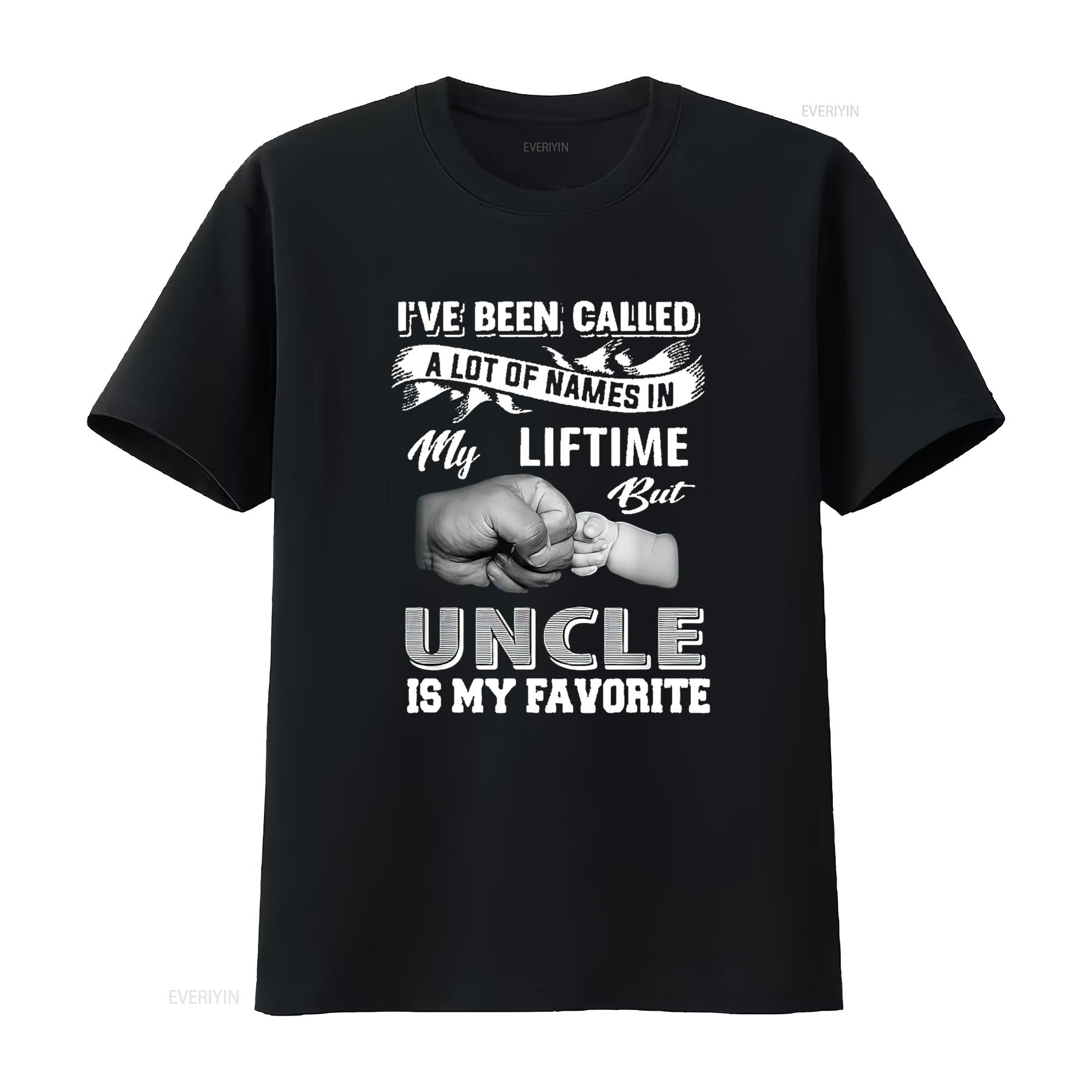 

Mens Uncle Is My Favorite Name Funny Relative Father s day T Shirt Black vintage Washed Top For Everyday Wear Soft Versatile 4XL