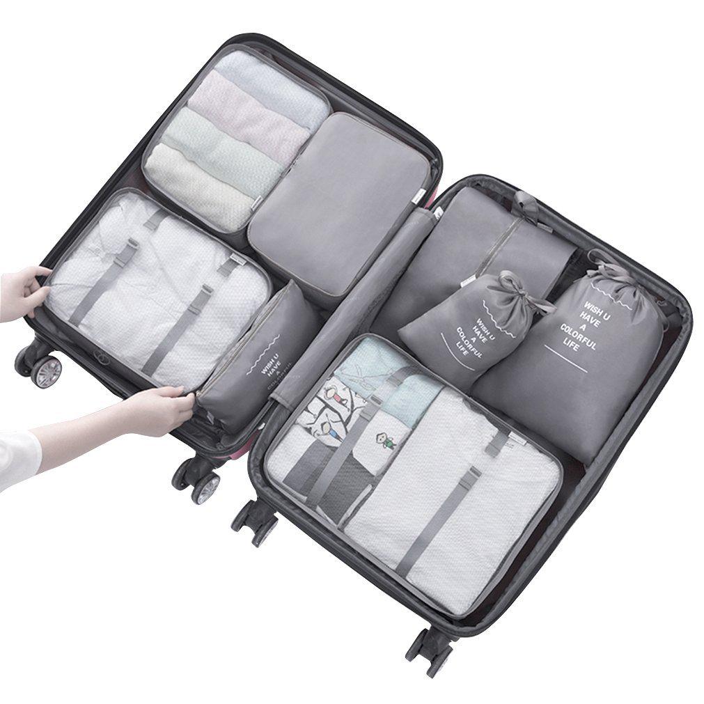 8-Piece Travel Storage and Organizer Set for Suitcases