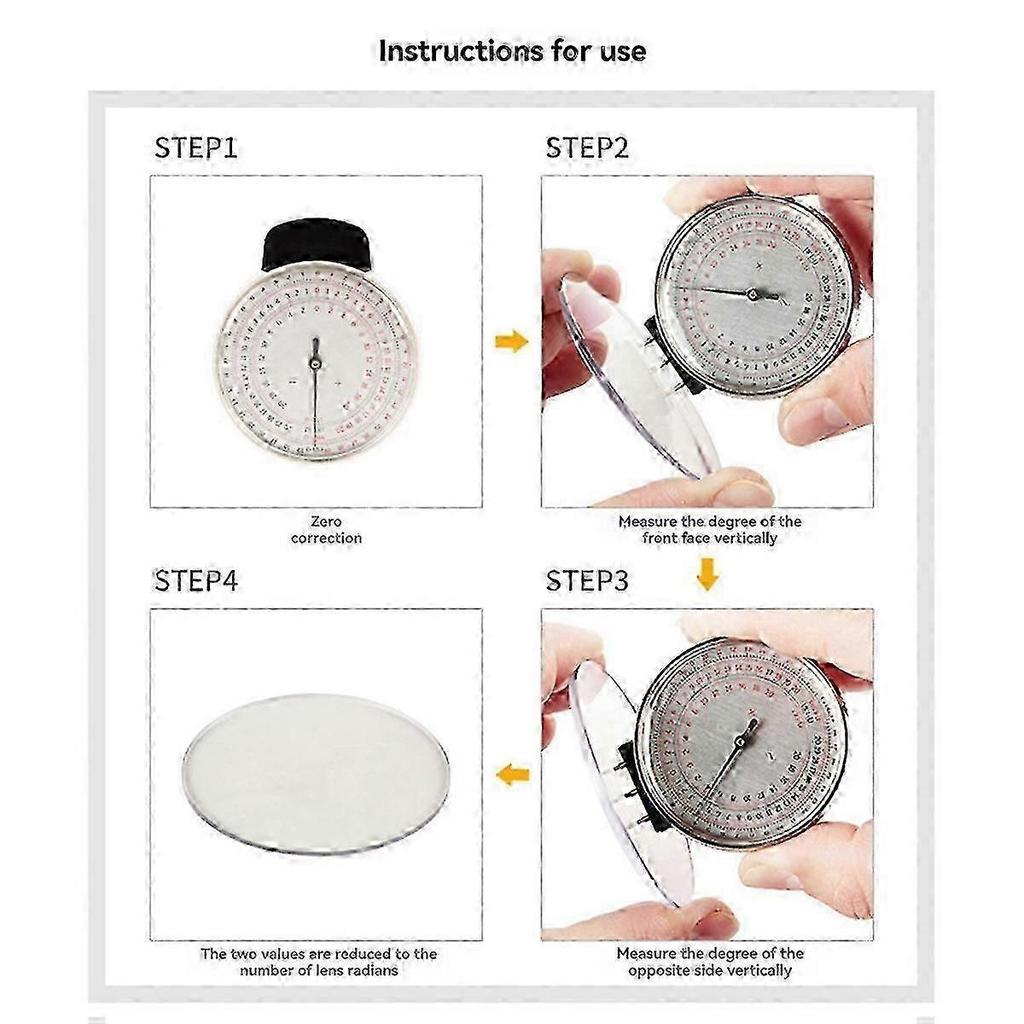 4-in-1 Objektiv-Uhr Radian-Apparat Messgerät für Index 1,53 1,599 1,61
