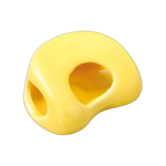 Magatama Yellow Shining Chopstick Rest 4.1x3.5x1.8cm Chopstick Holder Reinforced Ceramic