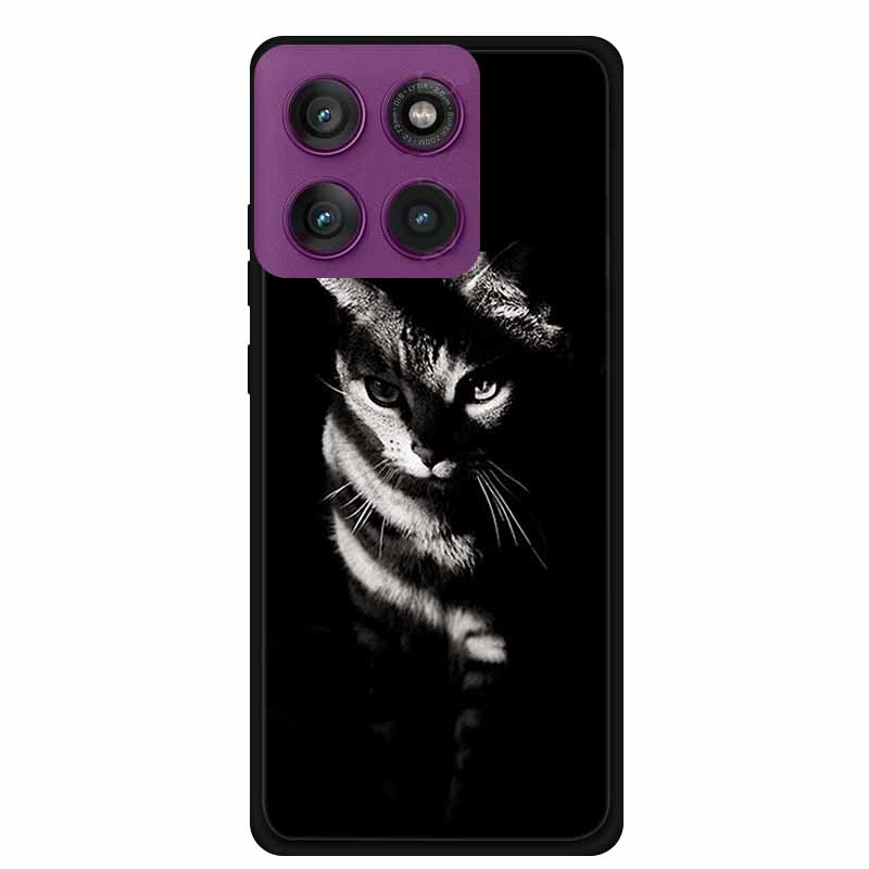 For Motorola Edge 60 Pro 5G Case Edge60 Pro Phone Case Tiger Black Silicone Soft Back Cover For Motorola Edge 60 Pro Case Coque