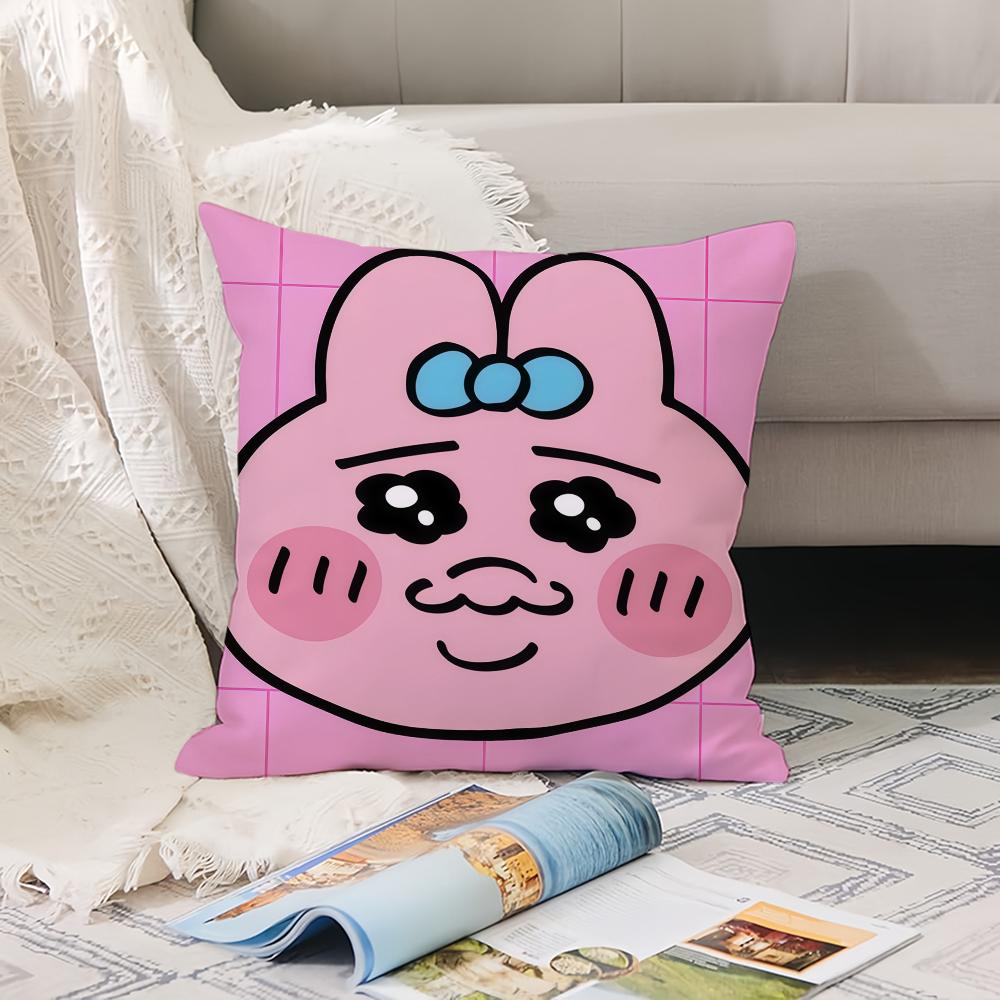 Cartoon cute O-Opan C-Chu U-Usagi Pillow Case Office Cushions Suitable For Sofa Car Bedroom Decorative Cushion Cover