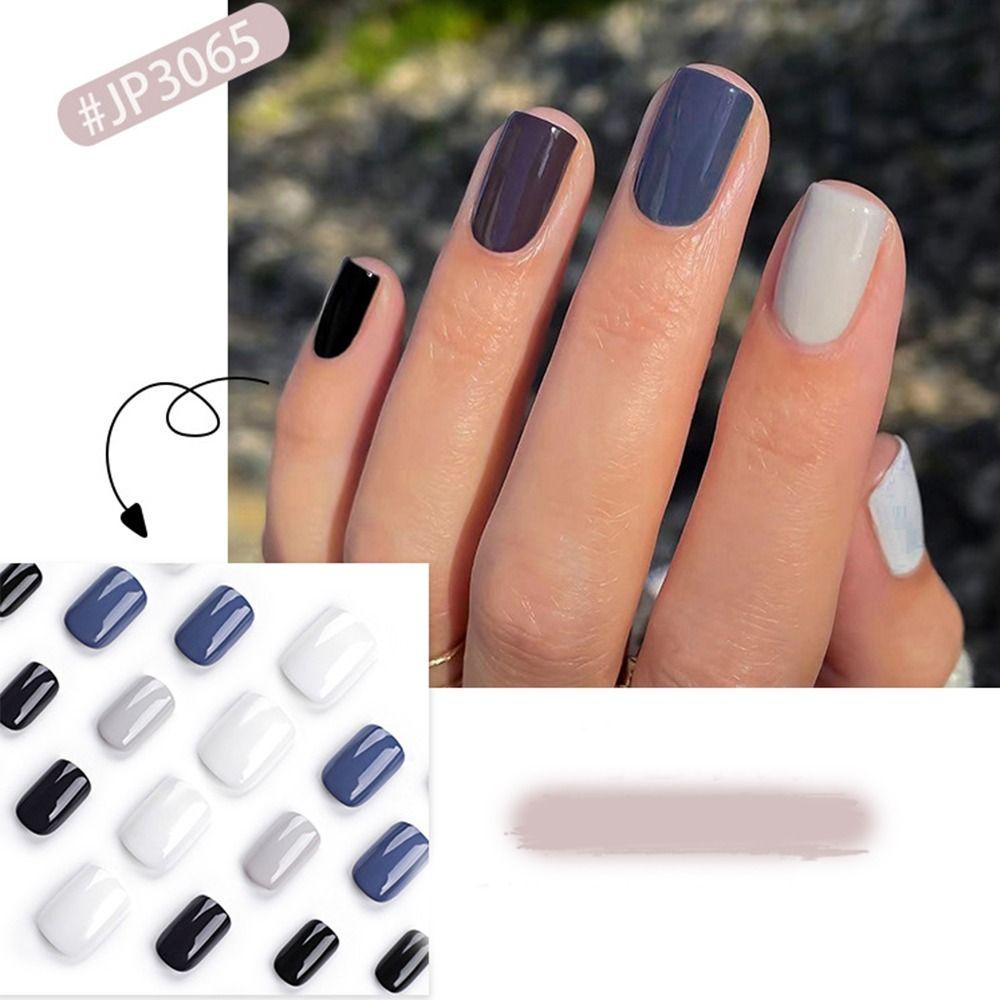 

French Fake Nials Solid Color Press on Nails Fashion False Nails Women Girls