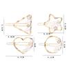 Korean Style Geometric Pearl Hairpin for Bangs