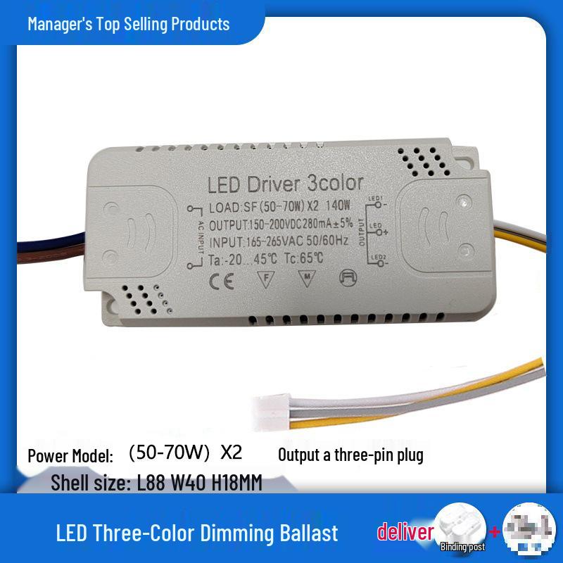 LED Deckenleuchte mit Dreifarben-Dimmung und Universal-Treiber