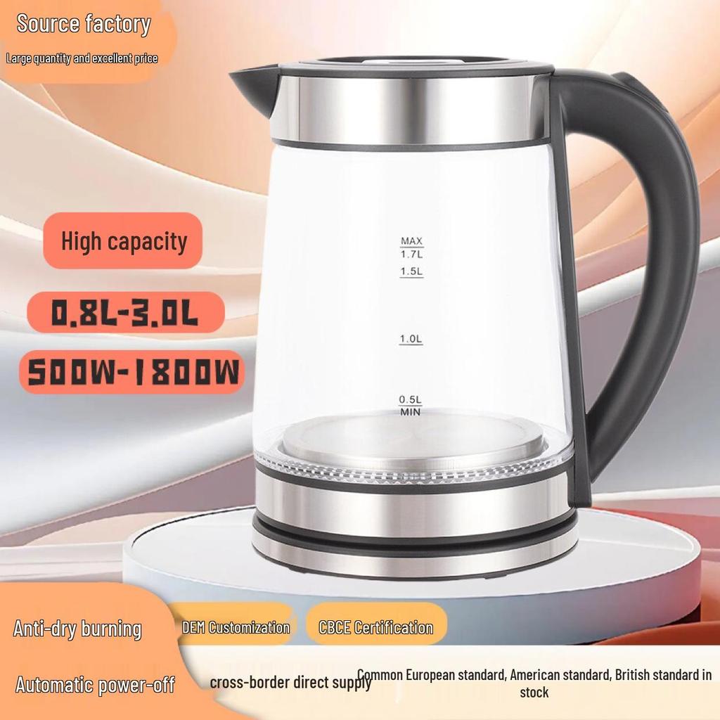Stainless Steel Electric Kettle: Insulated, Automatic Heating, Ideal for Home and Hotel Use, Perfect for International Trade.