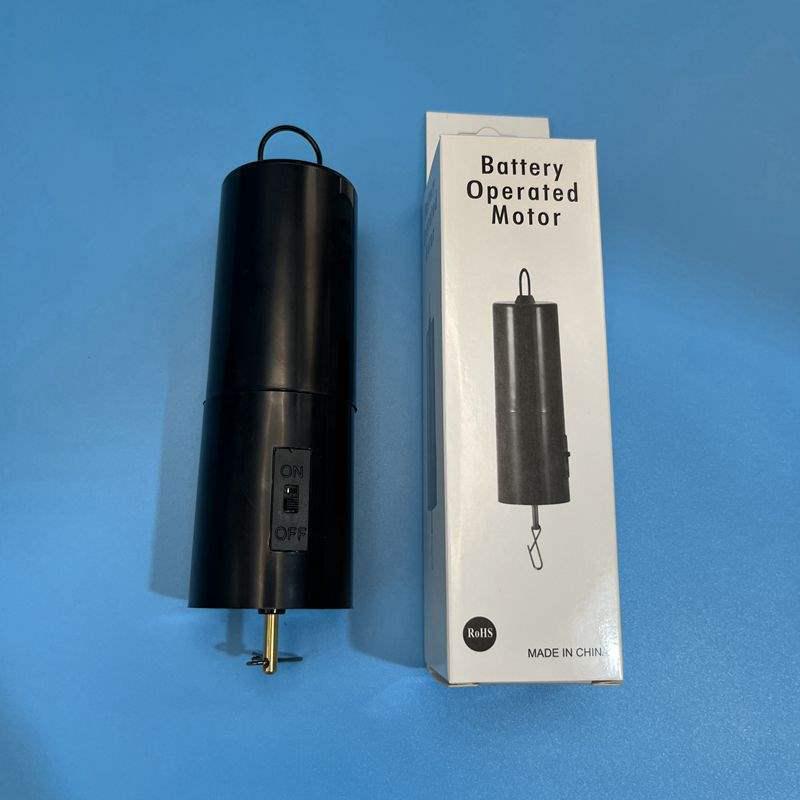 Solar-Powered Rotating Wind Chime Motor (Battery/Plug-in) - Black