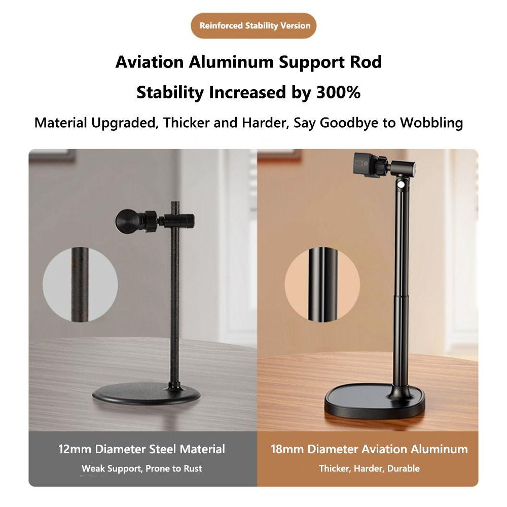 Foldable Design Aluminum Alloy Holder Mobile Stand  for Desk Use Desktop Filming Content Creation