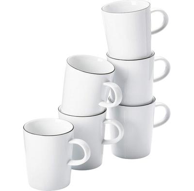 Set of Mugs Cucina Colori Black, 6 Pieces (42100-671167-28443)