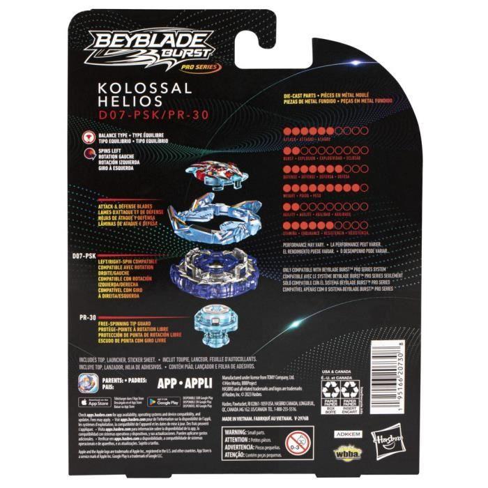 Beyblade Burst Pro Series Kolossal Helios Top with Launcher, Toy for Children Aged 8 and Over