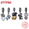 Black Cat Beads Pendant Fit Bracelet Necklace Accessories Bead Charms Copper Jewelry Making Fine Jewelry Gift