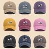 Fun Cartoon Pattern Printed Baseball Cap Trucker Hat Black Papa Dad Hat