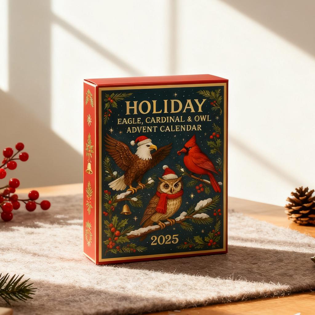 2D Flat Acrylic Mystery Box 24pcs Pendant With Airplane Box Christmas Birdmystery Box, Suitable For Gifts To Celebrate The Holidays