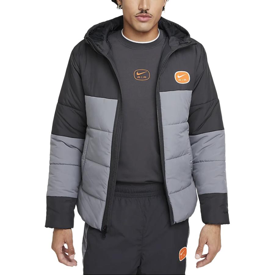 Nová pánská péřová bunda Nike Air uhelně černá/chladně šedá/bílá HM0198-060